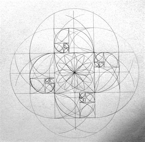 Fibonacci Sketch Structure Geometric Art Geometric Geometry Art