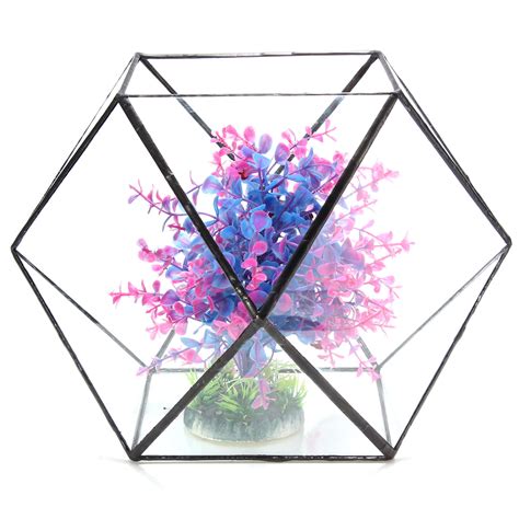 Polygon Greenhouse Glass Terrarium Diy Micro Landscape Succulent Plants