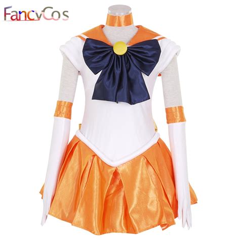 Halloween New Sailor Moon Minako Aino Sailor Venus Dress Adult Cosplay