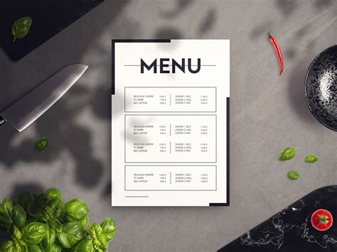 restaurant menu mockup   grand design shop  dribbble