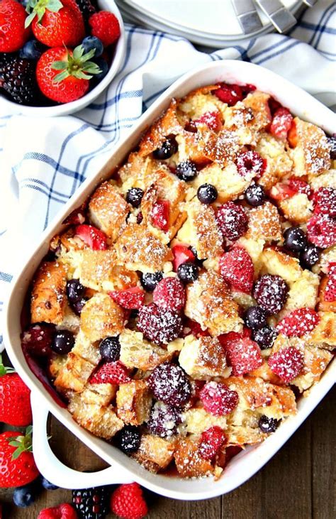 Berry Croissant Bake Breakfast Recipe Kara Creates Recipe Baked