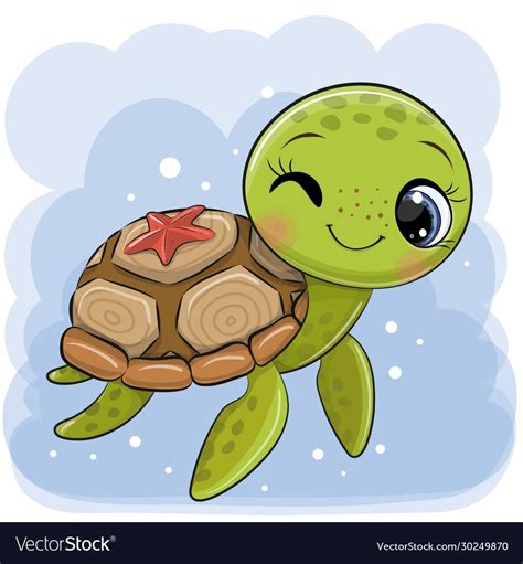 Turtle Drawing Easy Cartoon Aesthetic Drawing