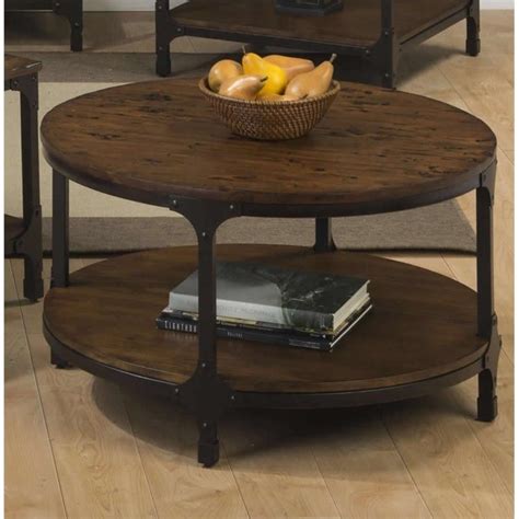 That is why we offer various styles of living room tables, accent chairs, dining room sets and entertainment stands. Jofran Urban Nature Wood Round Coffee Table in Pine - 785-2