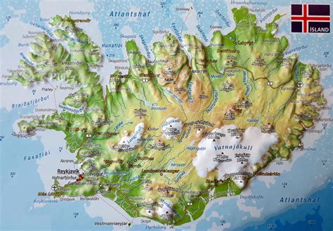 Raised Relief Map Of Iceland Map Iceland Map Relief Map