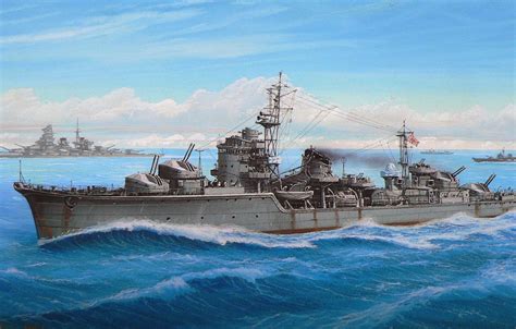 Wallpaper Ship Art Navy Military Japanese Destroyer Ww2 Ijn