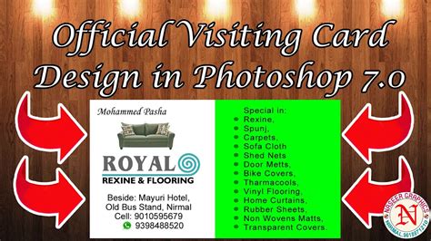 official visiting card design  photoshop   youtube