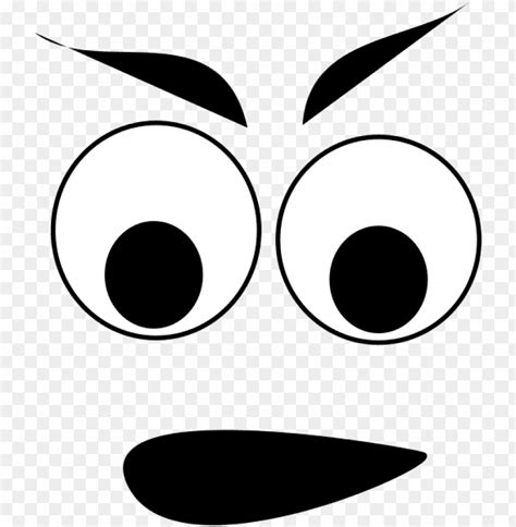 Black Eyed Mad Face Angry Cartoon Eyes Picture Black Cartoon Mad Face Png Image With