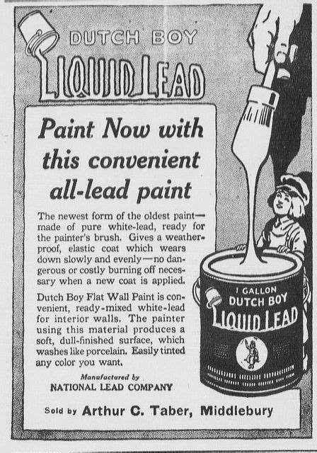 Dutch Boy Liquid Lead 1918 Dutch Boy Lead Paint Painting