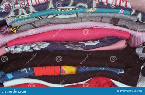 Clothing Stack Stock Photo Image 59789690