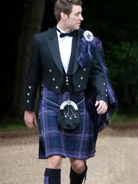 Formal Scottish Prince Charlie Tartan Kilt Outfit