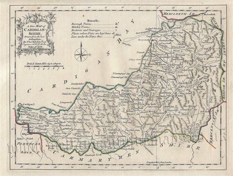 A New Map Of Cardigan Shire Drawn From The Best Authorities By