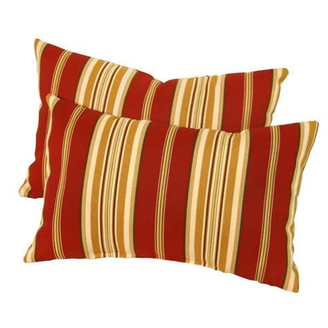 19x12 Inch Rectangular Outdoor Roma Stripe Accent Pillows Set Of 2