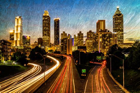 Atlanta Skyline From The Jackson Street Bridge On Behance