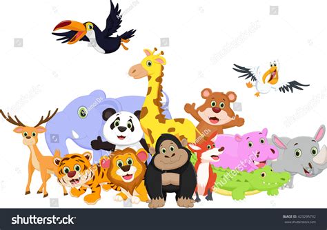Cartoon Wild Animals Stock Photo 423295732 Shutterstock