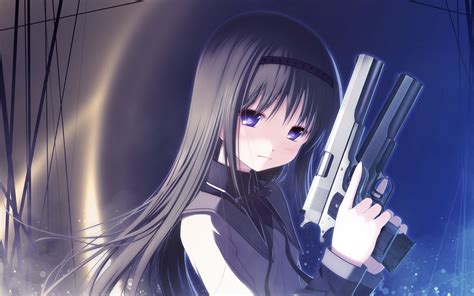 Anime Girl With Gun Nightblades Board Pinterest