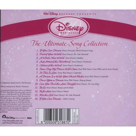 Disney Princess The Ultimate Song Collection Cd Various Artists