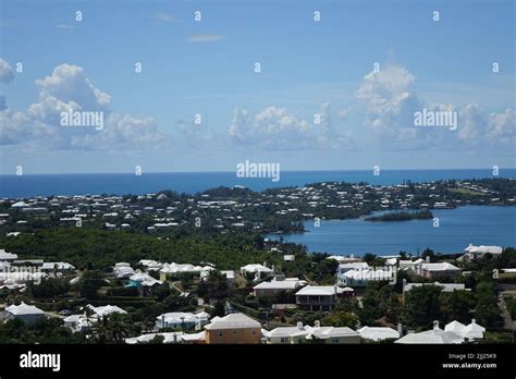An Aerial View Of Cross Bay Southampton Parish Bermuda Stock Photo
