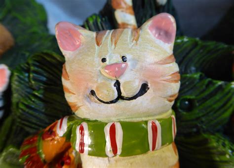 Closeup Of Cute Cat Ornament Face Free Stock Photo
