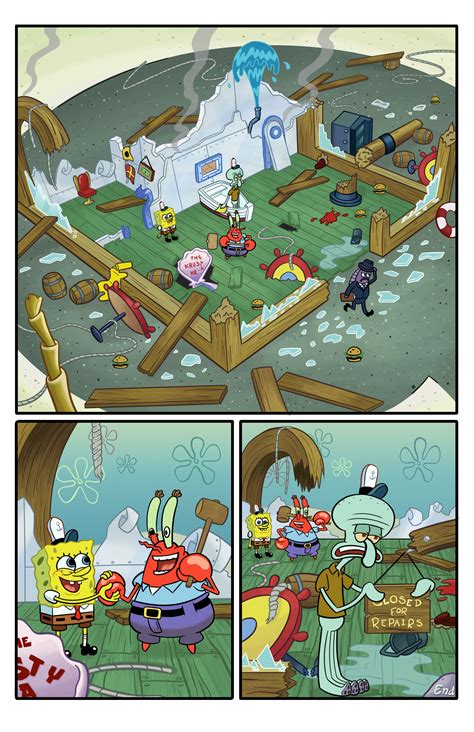 artstation spongebob squarepants comic pages