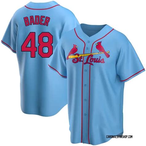 Harrison Bader St Louis Cardinals Replica Alternate Jersey Light Blue