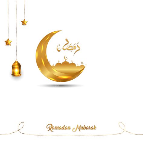 Ramadan Moon 3d Vector Design Images 3d Moon Golden Style Ramadan