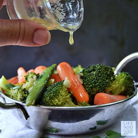 Steamed Vegetables With Garlic Butter Life Tastes Good