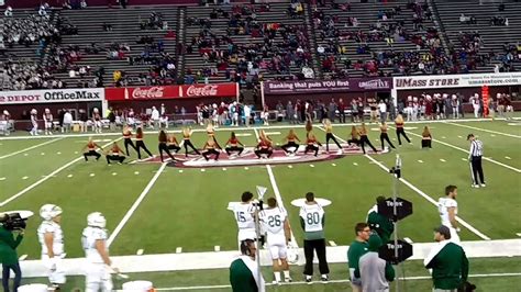 UMass Dance Team Performing At UMass Football Vs Ohio YouTube
