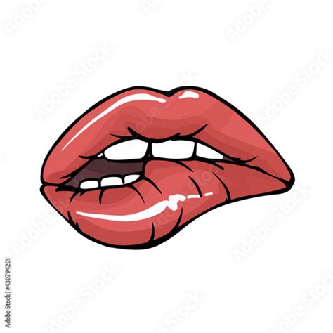 Lips Illustration Tooth Cartoon Lip Biting Cartoons Png Sexy Lips