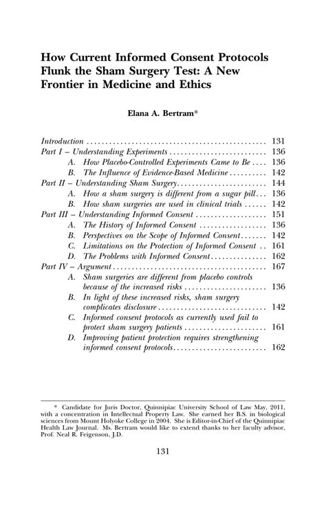 Pdf How Current Informed Consent Protocols Flunk The Sham Surgery