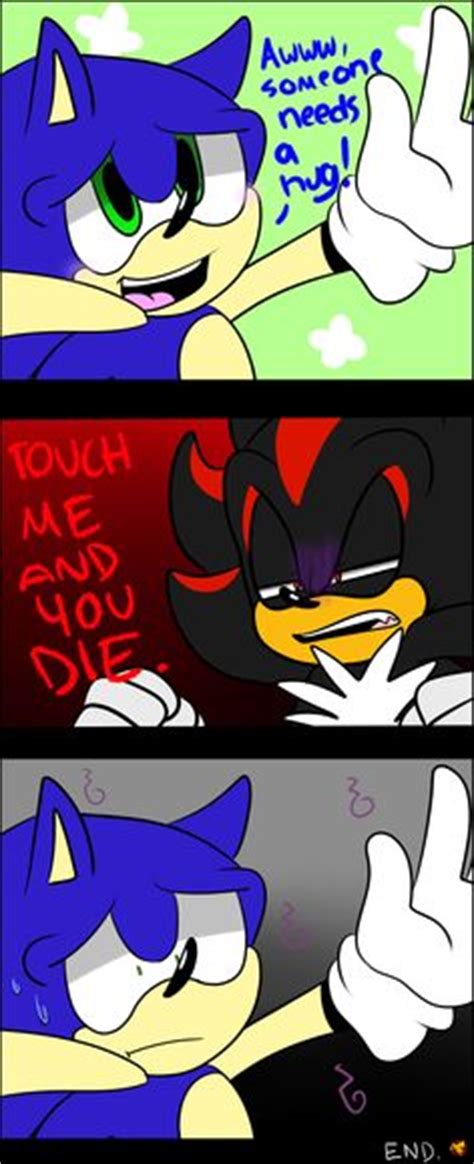 Sonic O O Shadow Thats What I Me Cuts Him Off By Glomping Him Omg Youre So Cute
