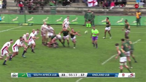 Epic South Africa U18 Team Try In Win Against England U18 The South