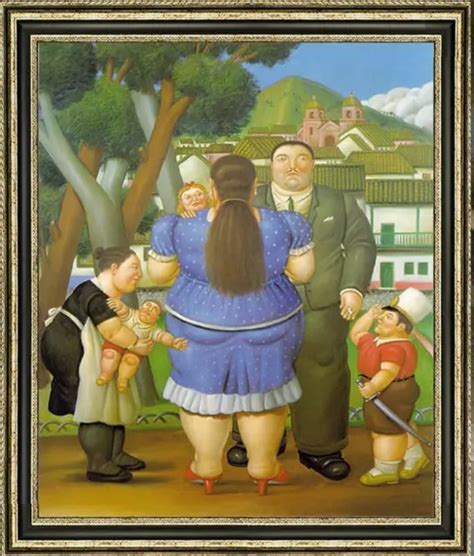 Art Oil Painting Repro Of Fernando Botero Fat Family On Canvas X Picclick