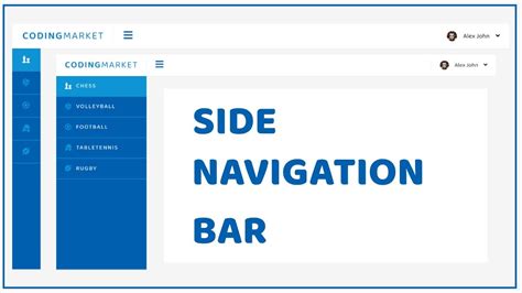 Side Navigation Bar Using Html Css And Javascript Vertical Navigation