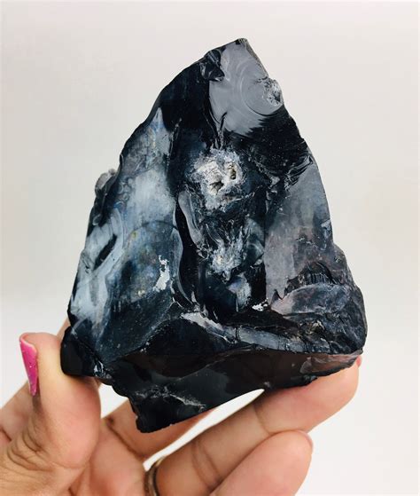 Jumbo Raw Obsidian Crystal 2065g Xl Rough Obsidian Stone Etsy