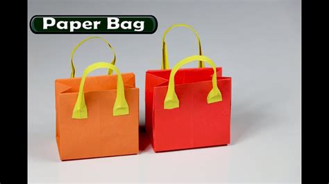 How To Make A Paper Bag Easy Origami Bag Diy Paper Craft Youtube