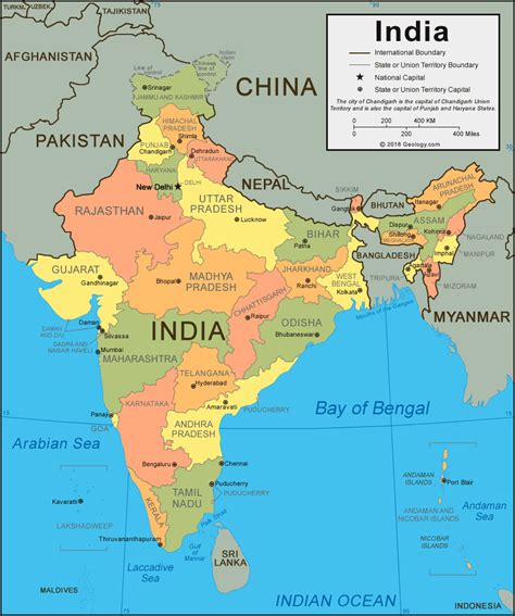 Map Of India Union Territories And States Maps Of The World