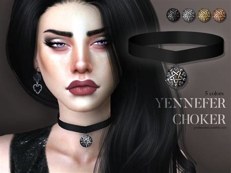The Sims Resource Yennefer Choker By Pralinesims Sims 4 Downloads