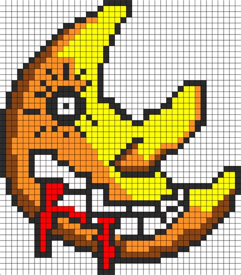 An Image Of A Pixellated Banana On A White Background