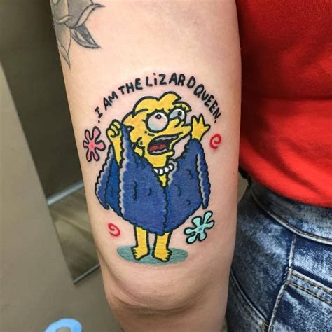 The Simpsons Tattoo I Am The Lizard Queen Lisa Simpson Future
