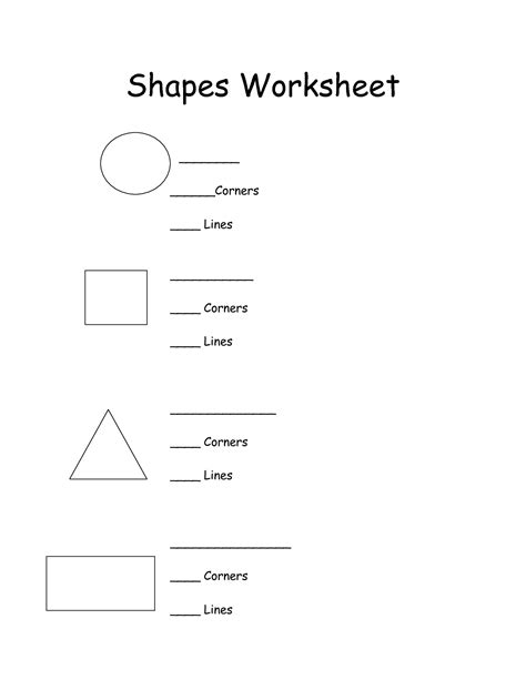 8 Shapes Worksheets For First Grade