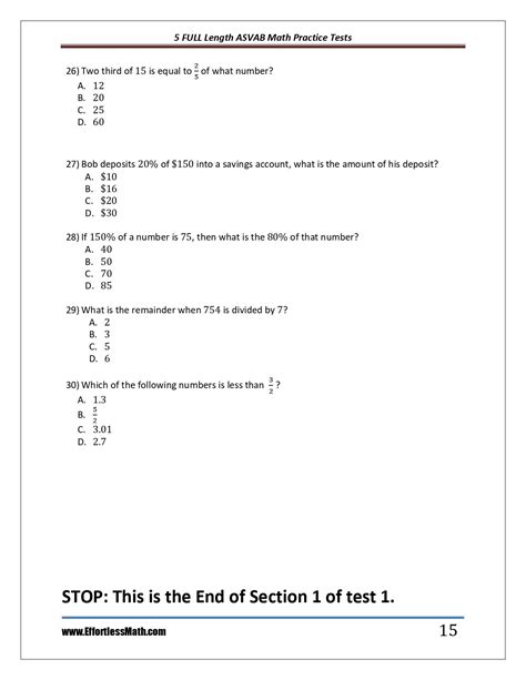 Printable Asvab Practice Test