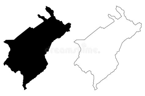 Vector Del Mapa De Merida State Ilustración Del Vector Ilustración De