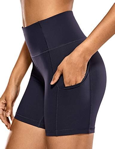 Wholesale Crz Yoga High Waisted Gym Biker Workout Shorts For Women Side