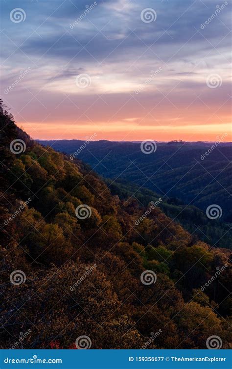 Sunset Black Mountain Appalachian Mountains Kentucky Stock Image