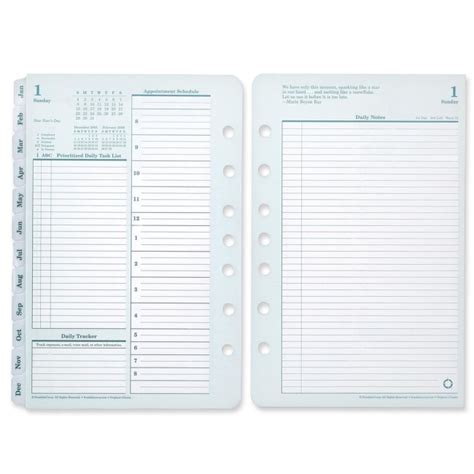 Franklin Covey Compact Planner Refill 425 X 675