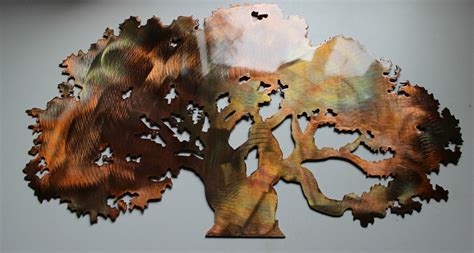 Tell your photo's story by adding text for captions to relive your best memories each time you look at your metal wall decor. The Big Oak Tree Metal Wall Art Decor