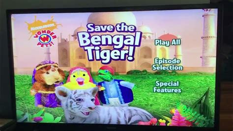Wonder Pet Save The Bengals Tiger Dvd Menu Youtube