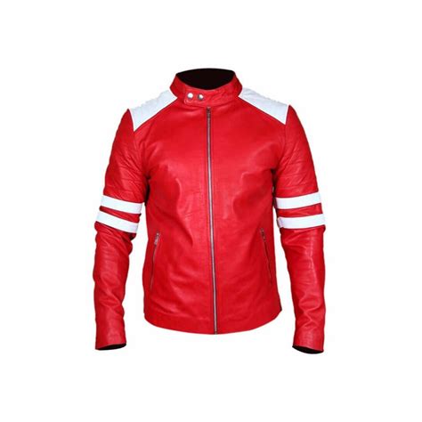 Red Leather Biker Jacket Mens Leather Motorcycle Jacket Red Leather Jacket Mens Cafe Racer