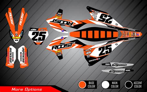 Roost Mx Motocross Graphics Backside Fb Graphics For Ktm