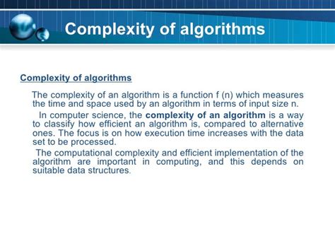 Complexity Of Algorithm